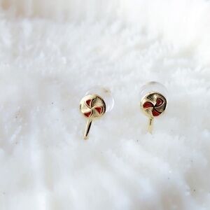 Tiny Lollipop 18K Gold Vermeil Stud Earrings